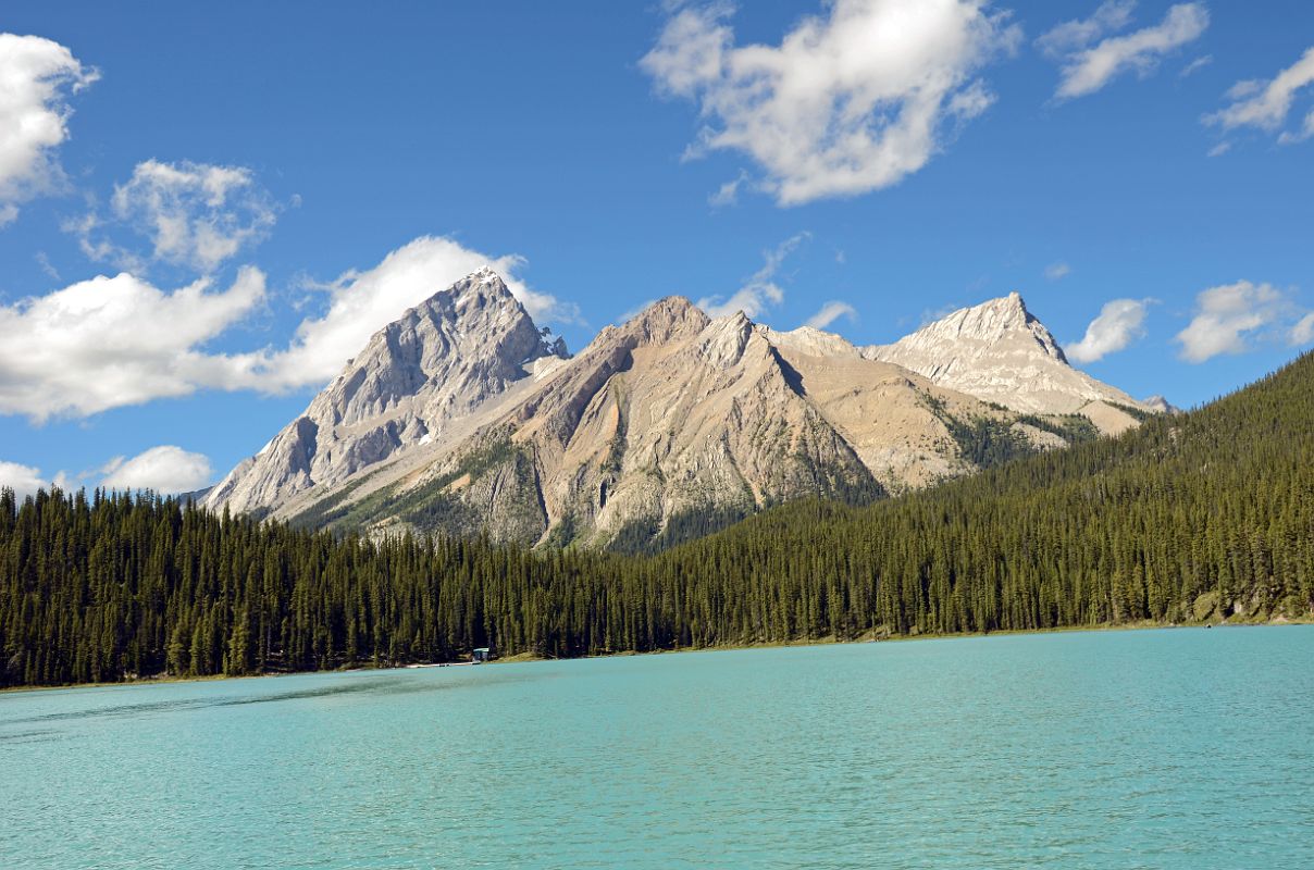 18 Samson Peak With Spirit Island Dock From Scenic Tour Boat On Moraine Lake Near Jasper